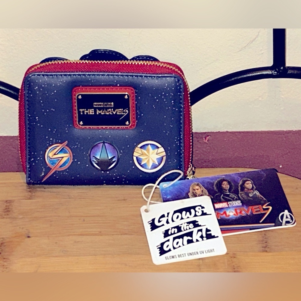 Marvel Studios “The Marvels” Glow In The Dark Wallet by Loungefly